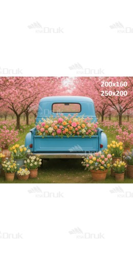 Tło fotograficzne „Pickup wśród kwiatów” | E_775